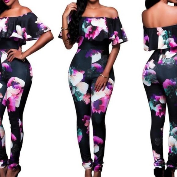 Other - Sexy Floral Bodycon Jumpsuit Size 4X (1x)